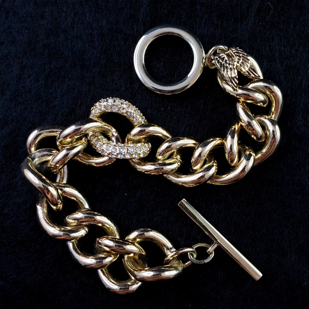 Y2K Victoria's Secret Bracelet VS Angel Wings Charm chunky bracelet